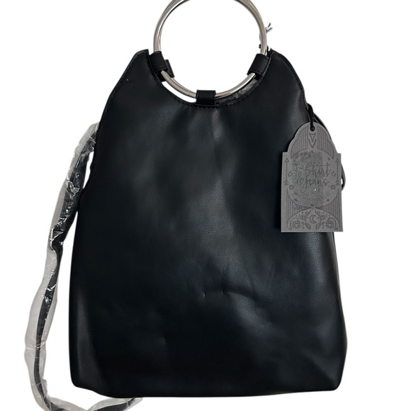 T-Shirt & Jeans Women’s Black and Red Flame Design Bag - Picture 6 of 12